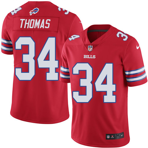 Youth Limited Thurman Thomas Nike Jersey Red - #34 Rush NFL Buffalo Bills